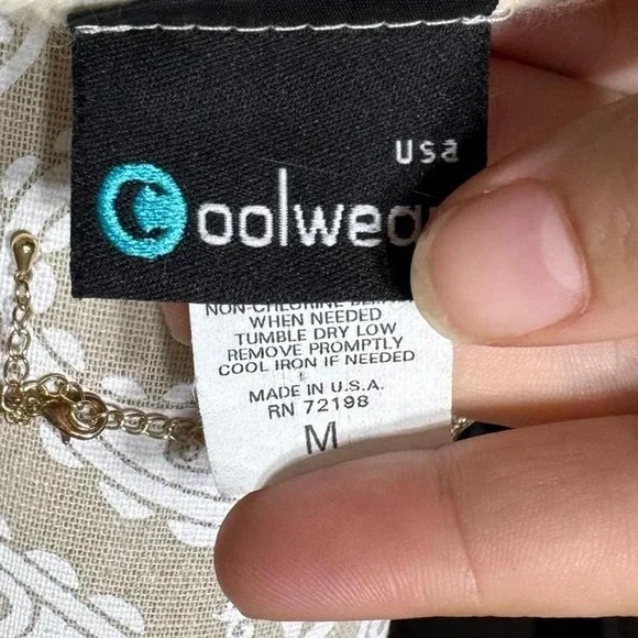 Coolwear Cream Knit Cardigan M Ribbon Tie Front Eyelet Cropped Sweater Y2K - Picture 5 of 6